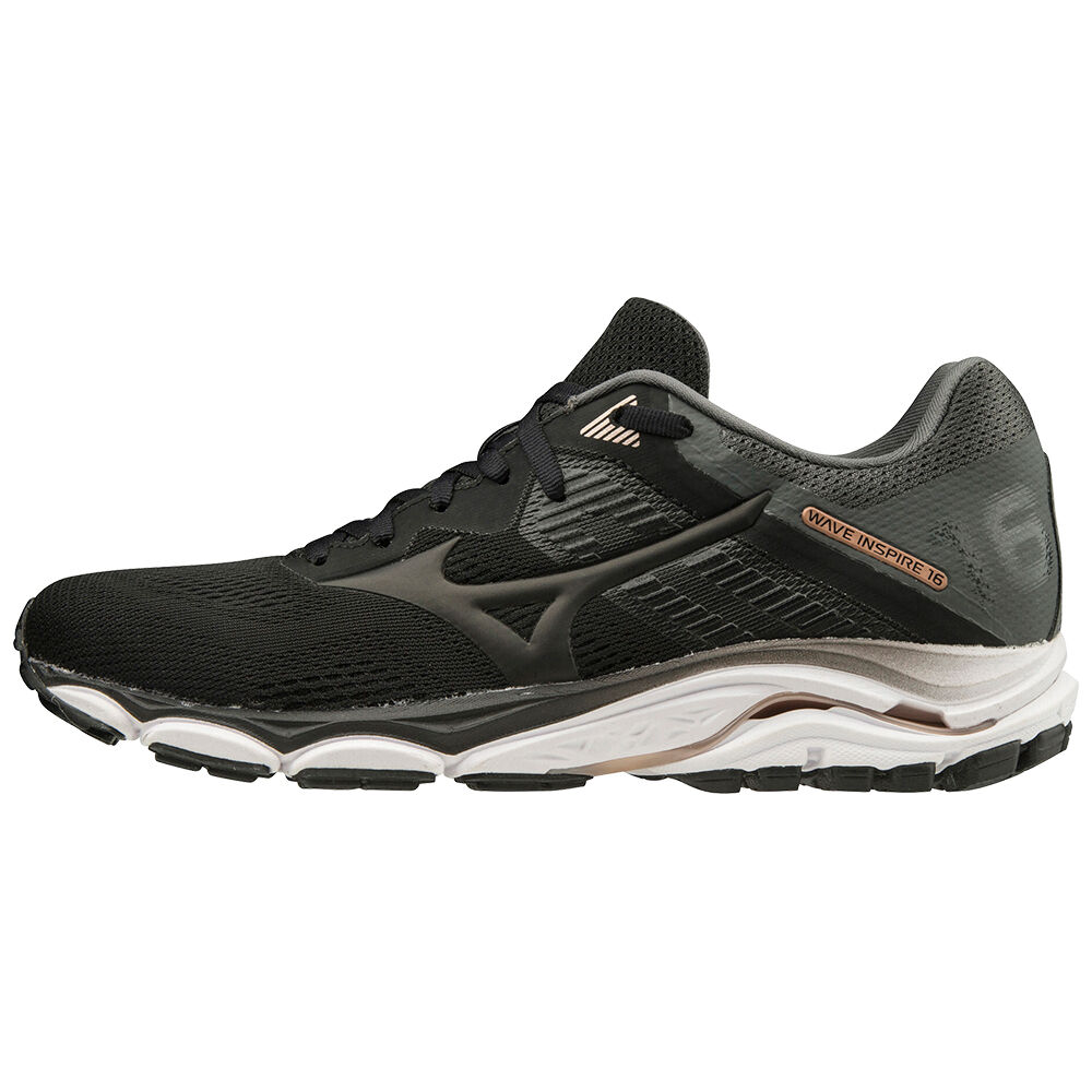 Zapatillas Running Mizuno Wave Inspire 16 Mujer Negras/Gris Outlet SITX-80976